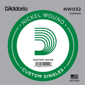 Cuerda .032 Entorchada para Guitarra Eléctrica D´Addario NW032