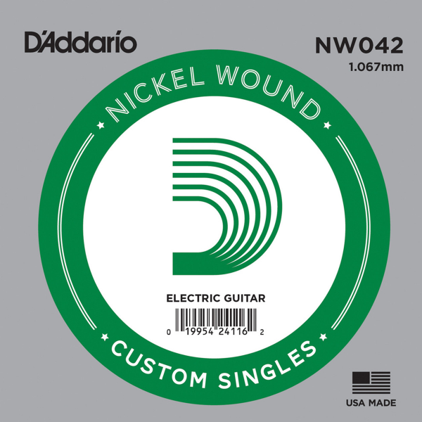 Cuerda .042 Entorchada para Guitarra Eléctrica D´Addario NW042