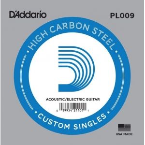 Cuerda para Guitarra Eléctrica o Acústica D´Addario PL009