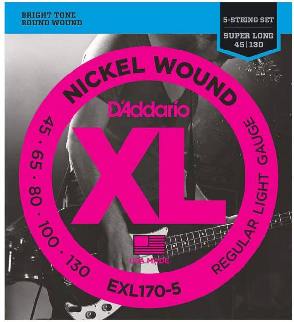 Juego de Cuerdas para Bajo D´Addario EXL170-5