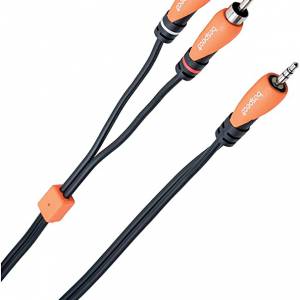Cable de 3.5 St. a 2 Rca macho de 1.8 Mts.