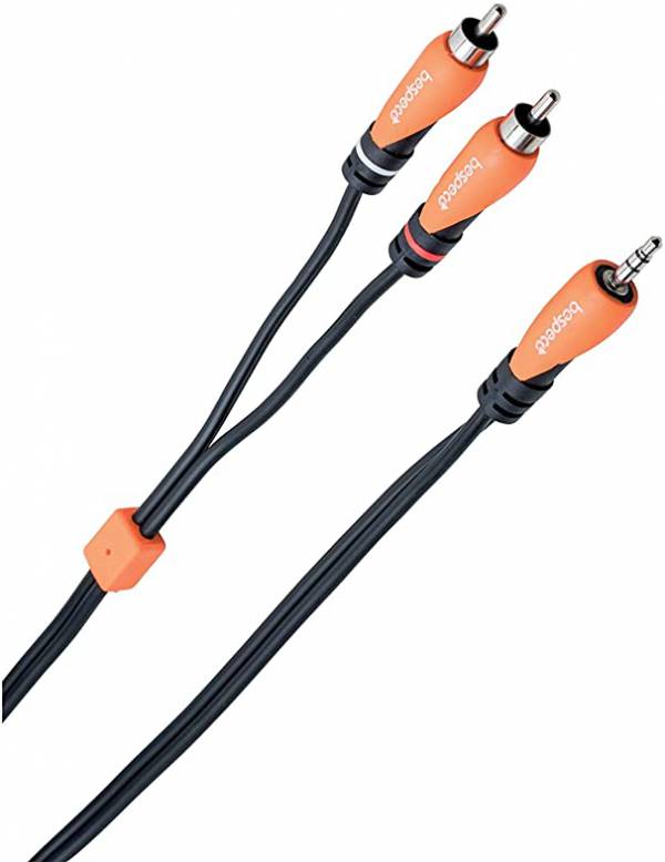 Cable de 3.5 St. a 2 Rca macho de 1.8 Mts.