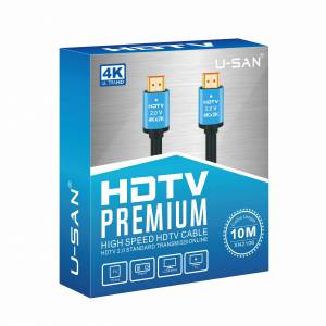 Cable HDMI Premium U-SAN  HDTV 10 Mts.