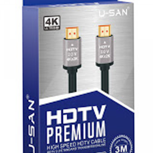 Cable HDMI Premium U-SAN  HDTV 3 Mts.