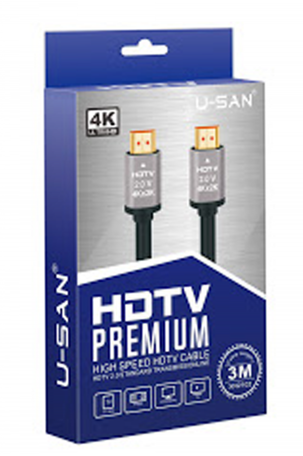 Cable HDMI Premium U-SAN  HDTV 3 Mts.