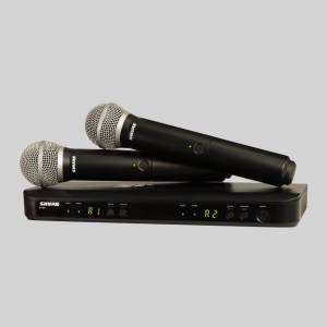 Micrófono Inalámbrico Doble de Mano SHURE BLX288PG58