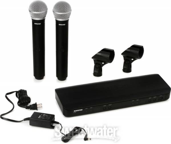 Micrófono Inalámbrico Doble de Mano SHURE BLX288PG58 - Image 3