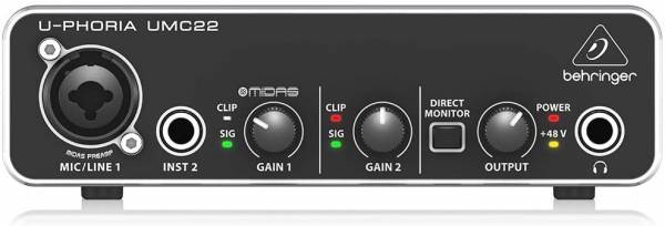 Interfaz de Audio USB Behringer UMC22