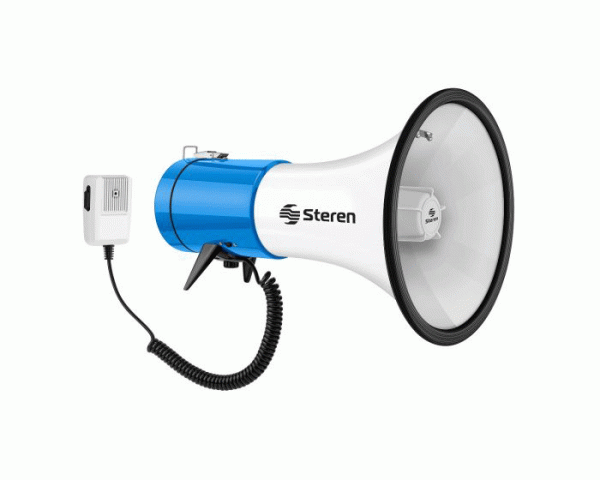 Megáfono de 25 watts con grabador de voz y batería recargable MG255