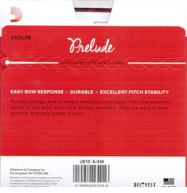 Juego de cuerdas para Violín de 4/4 D´Addario EJ810 - Image 2