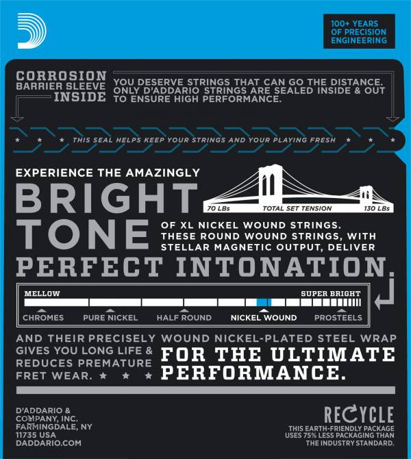 Juego de Cuerdas para Guitarra Eléctrica D´Addario EXL110 - Image 2