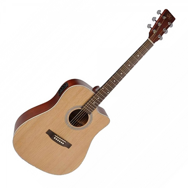 Guitarra Electroacústica Dreadnought SX SD204CE - Image 2