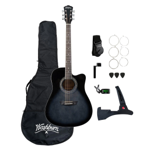 Guitarra Electroacústica Washburn Kit Completo WA90CETBBPACK